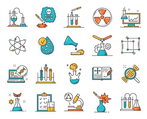 Premium Vector Genetics Medicine And Physics Science Line Icons