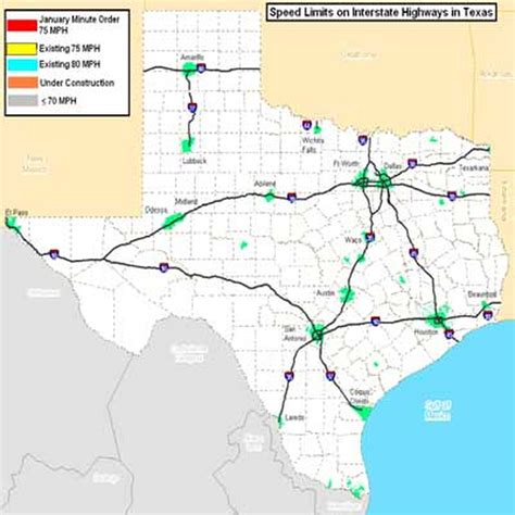 Interstate 20 Interstate Guide Texas Mile Marker Map I 20