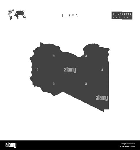 Libya Blank Vector Map Isolated On White Background High Detailed