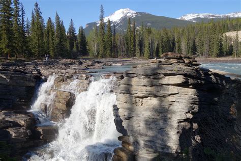 Athabasca Falls In Jasper National Park On The Upper Athabasca River