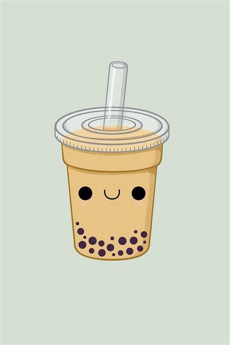 Milk tea cartoon images from more than 40 image sources. iPhone/phone wallpapers | Cute food drawings, Cute cartoon ...