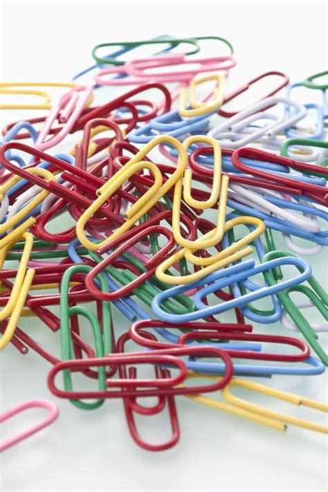 Pile Of Colorful Paper Clips Close Up Stock Photo Image Of Paper
