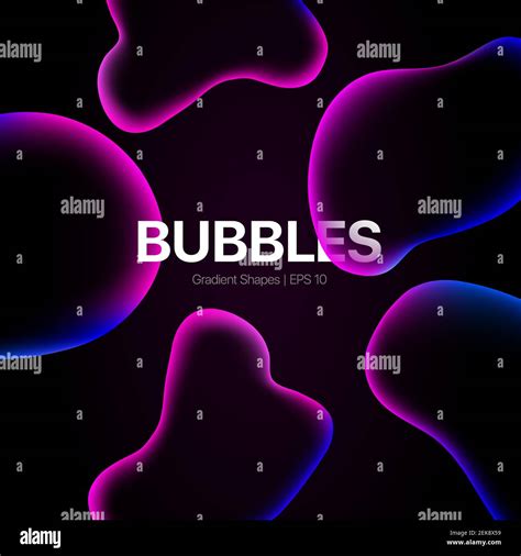 Bubbles Abstract Background Modern Black Background Gradient Liquid