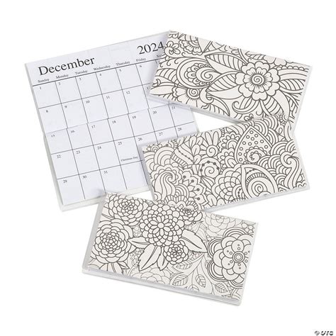 2023 2024 Adult Coloring Pocket Calendars 12 Pc Oriental Trading