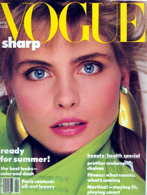 Kim Alexis Covers Vogue Magazine United States April 1985 Kim