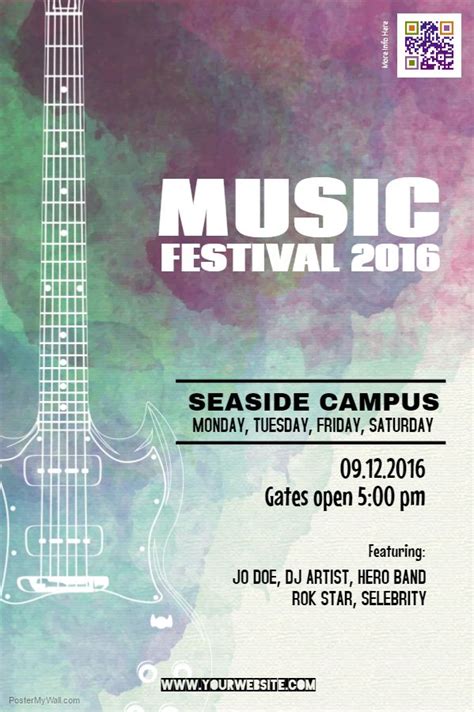 Sample Band Poster Music Festival Click On The Image To Edit On
