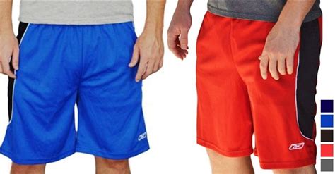 Men's basketball shorts with elastic waistband and striped hems. Reebok Men's Core Basketball Shorts - 5 Colors