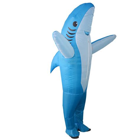 Inflatable Blue Shark Costume Blow Up Shark Costumes Halloween Funny