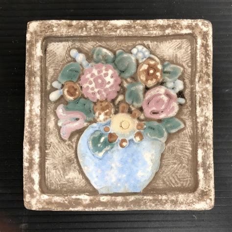 Claycraft Floral Tile Wells Tile And Antiques On Line Resource And Retailer Of Early