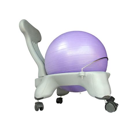 Improve your posture and mitigate the slothful pose that is so typical for desk work. Purple Yoga Ball Chair