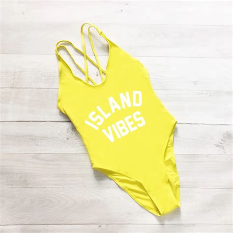 niumo new women sexy swim bandages island vibes letter printing bathing beachwear bodysuit one