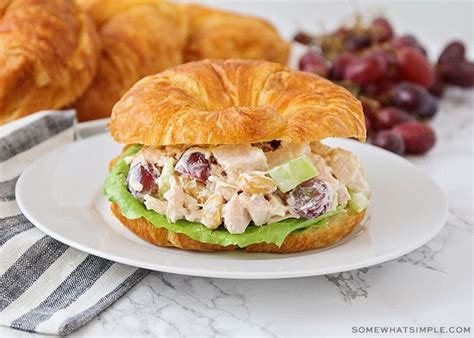 The best, simple chicken salad recipe that you will ever eat! Easiest Chicken Salad Sandwich Recipe | Somewhat Simple ...