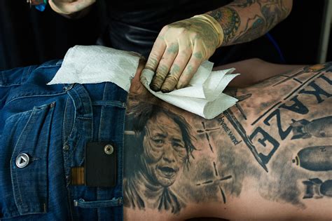 Tattoo Artist Cleaning Skin A Photo On Flickriver