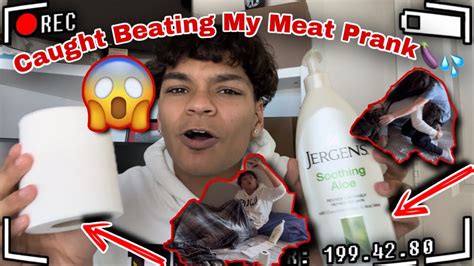 caught beating my meat prank🍆💦 prank youtube