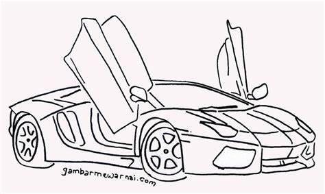 Bodi mobil lamborghini aventador dibuat dari bahan yang sangat ringan, yakni carbon fibre. Download Gambar Mewarnai Mobil Keren | d | Warna, Gambar ...