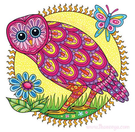 Groovy Owls Coloring Book by Thaneeya McArdle — Thaneeya.com