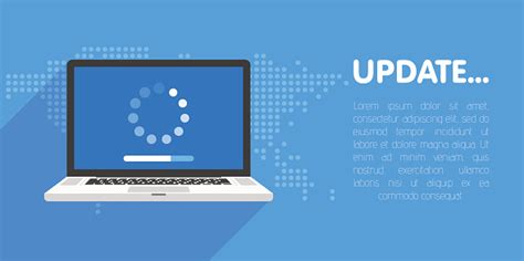System Software Update And Upgrade Concept Loading Process In Laptop