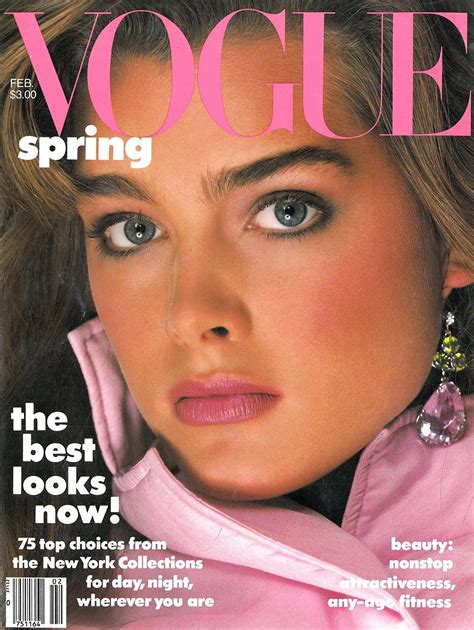 Brooke Shields February 1985 Vintage Vogue Covers Vogue Covers