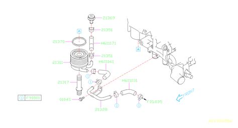 2023 subaru crosstrek 2 0l cvt limited w eyesight engine oil cooler bolt 21317aa022 genuine