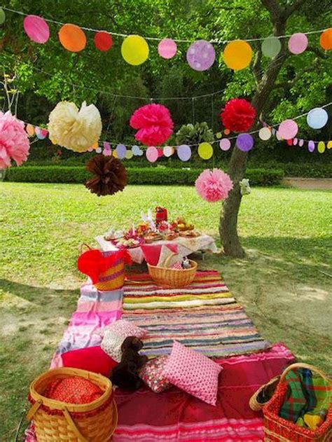 60 Inspiring Outdoor Summer Party Decoration Ideas 30 Fiestas Picnic Para Niños Fiestas