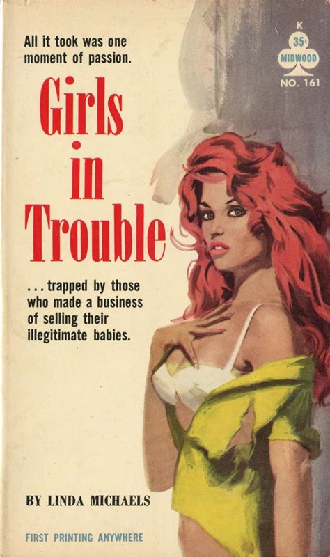 Vintage Sleaze Pb Paperback Girls In Trouble Midwood 1962 Gga