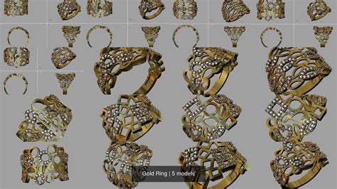 fashion-and-beauty 3D Gold Ring | CGTrader