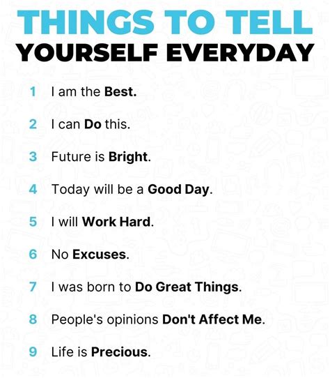 Things To Tell Yourself Everyday In 2023 Positive Self Affirmations
