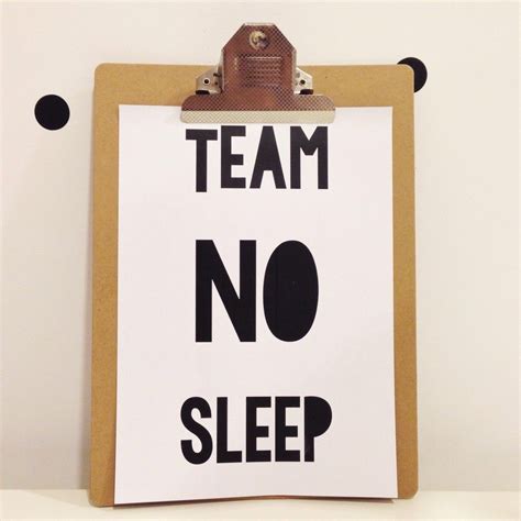 Team No Sleep A4 Print By Violet And Percy Childrens Prints