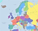 Mapa de Europa 🥇 Político | Con nombres | Mudo | En blanco【2023】