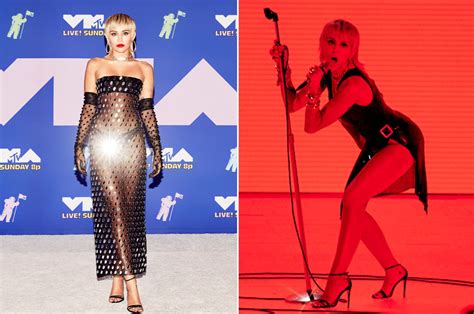 Miley Cyrus Doubles Up On Sheer Dresses At Vmas 2020