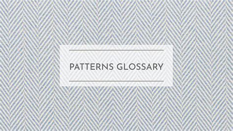 Patterns Glossary