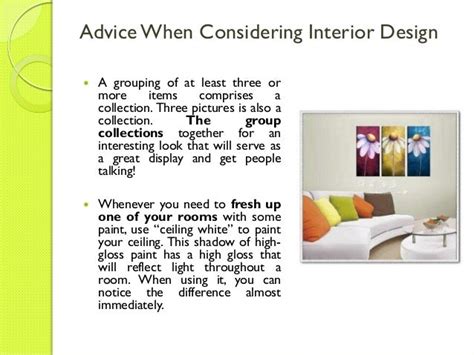 Advice When Considering Interior Design