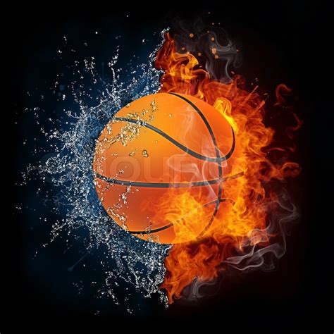 Choose from a curated selection of ocean wallpapers for your mobile and desktop screens. Basketball Ball in Fire and Water ... | Stock Photo ...