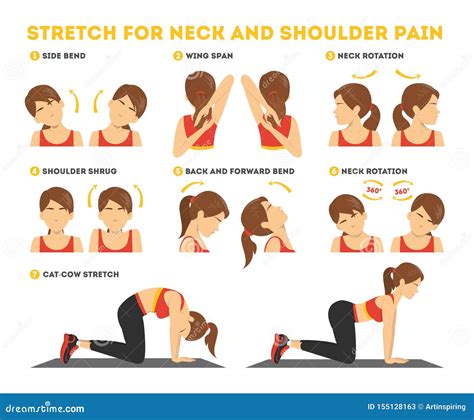 Stretching Exercises For Sore Neck And Shoulders Exercise Poster My Xxx Hot Girl