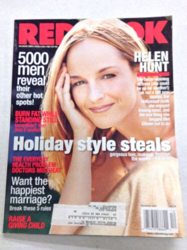 Redbook Magazine Helen Hunt 5000 Men Reveal Hot Spots December 2000 020617rh Ebay