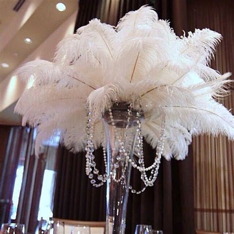 100 Pcs White Tail Ostrich Feathers 13 16wedding Table Centerpiece