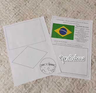 Professora Rebeca Neumann Atividade Com A Bandeira Do Brasil