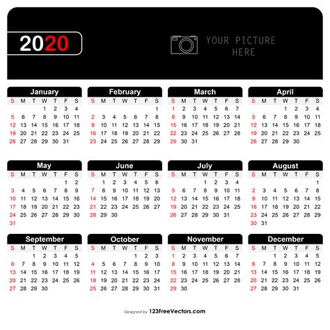 210 2020 Calendar Vectors Download Free Vector Art And Graphics