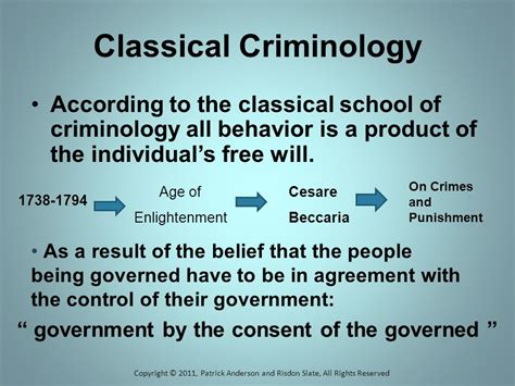 Criminological Theory The Classical Age