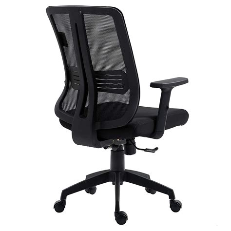Black Mesh Medium Back Executive Office Chair Swivel Desk Chair With