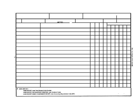 Exclusive Army Hand Receipt Template Simple