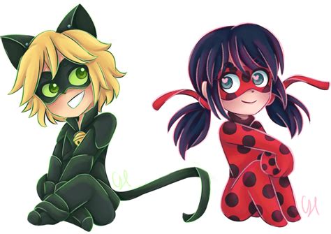 download hd drawing ladybug chat noir clip free stock miraculous ladybug and cat noir fanart
