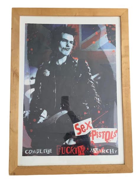 Poster Originale Di Sid Vicious Dei Sex Pistols Incorniciato Charitystars
