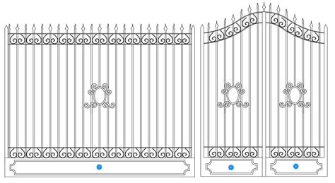 Main Gate Design And Detail Autocad Dwg Files Cadbull Images