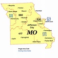 Mo Area Codes Map - Tyler Texas Zip Code Map