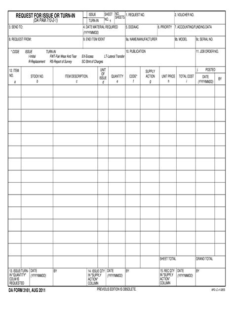 Da Form 3161 Fill Out And Sign Printable Pdf Template