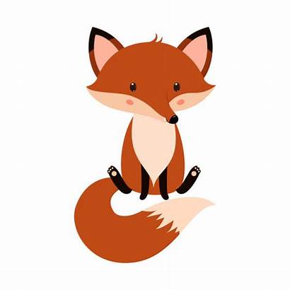 Fox Cartoon Simple Flat Furry Vector Tail