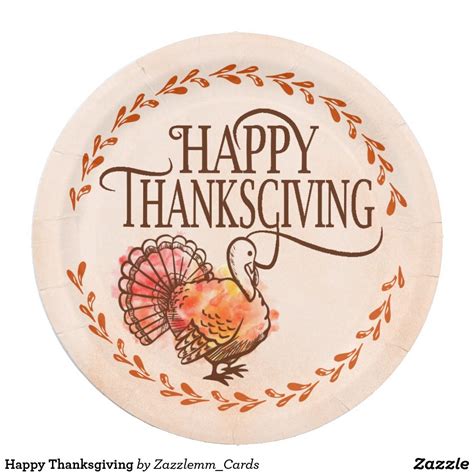 Happy Thanksgiving Paper Plate Thanksgiving Paper Paper