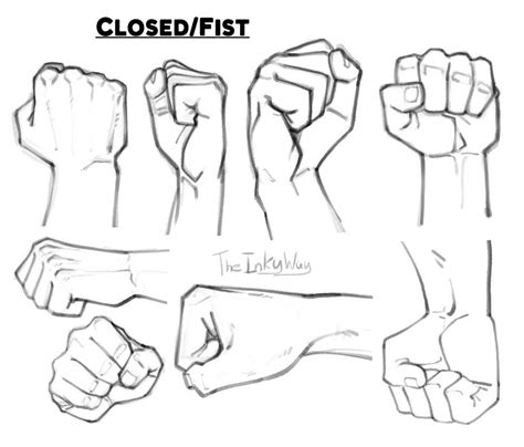Hand References Fists By Theinkyway On Deviantart In 2021 Hand Drawing Reference Hand
