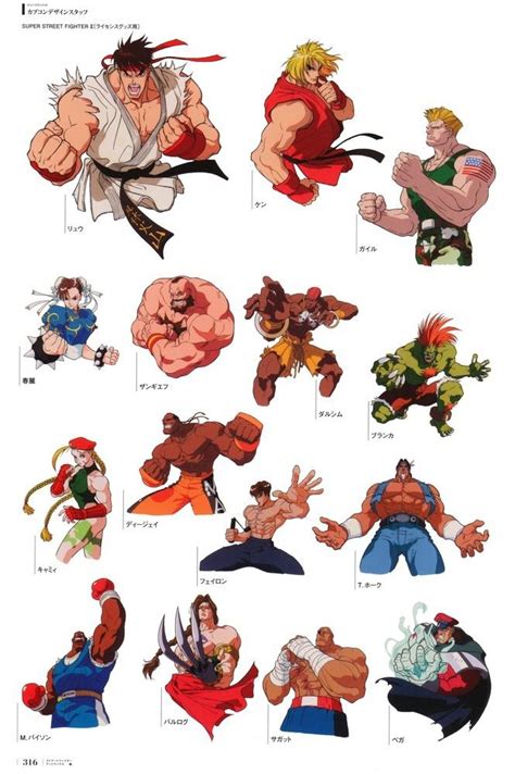 An Image Of The Different Characters In Street Fighter 3 Including Two